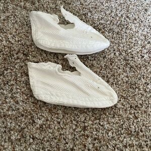 Vintage Fabric Floral Baby Booties For Sizes 3-6 Months